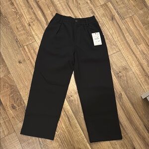 Black Relaxed Fit Chinos with Textured Fabric